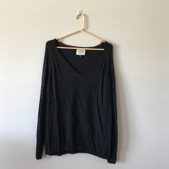 Cotton On Sweaters - Soft dark gray merino blend cotton sweater